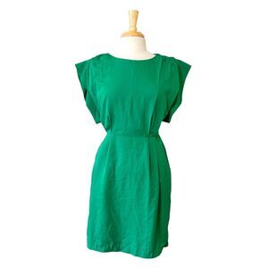 Eliza J Dress Size 4 Women's Kelly Green Structured Short‎ Sleeve A-Line (8)